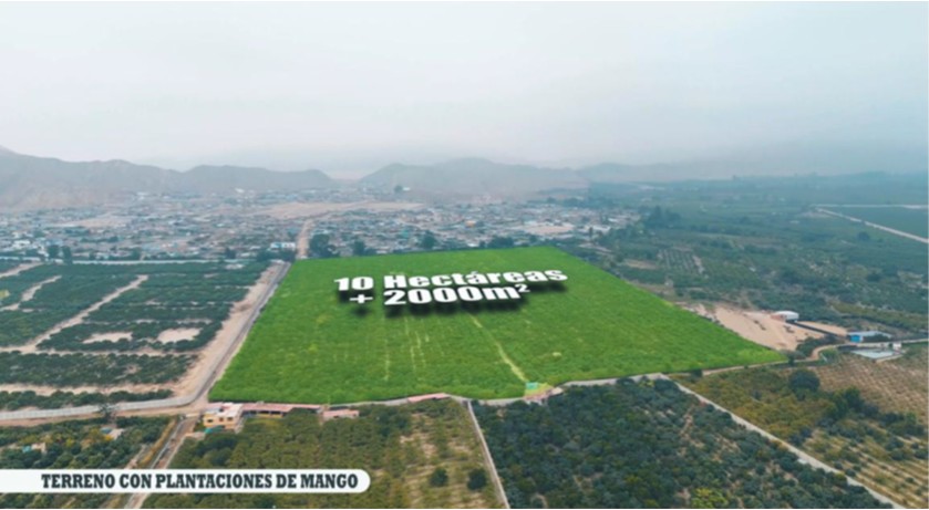 Bello Terreno de 10.2 hectáreas en Huaral